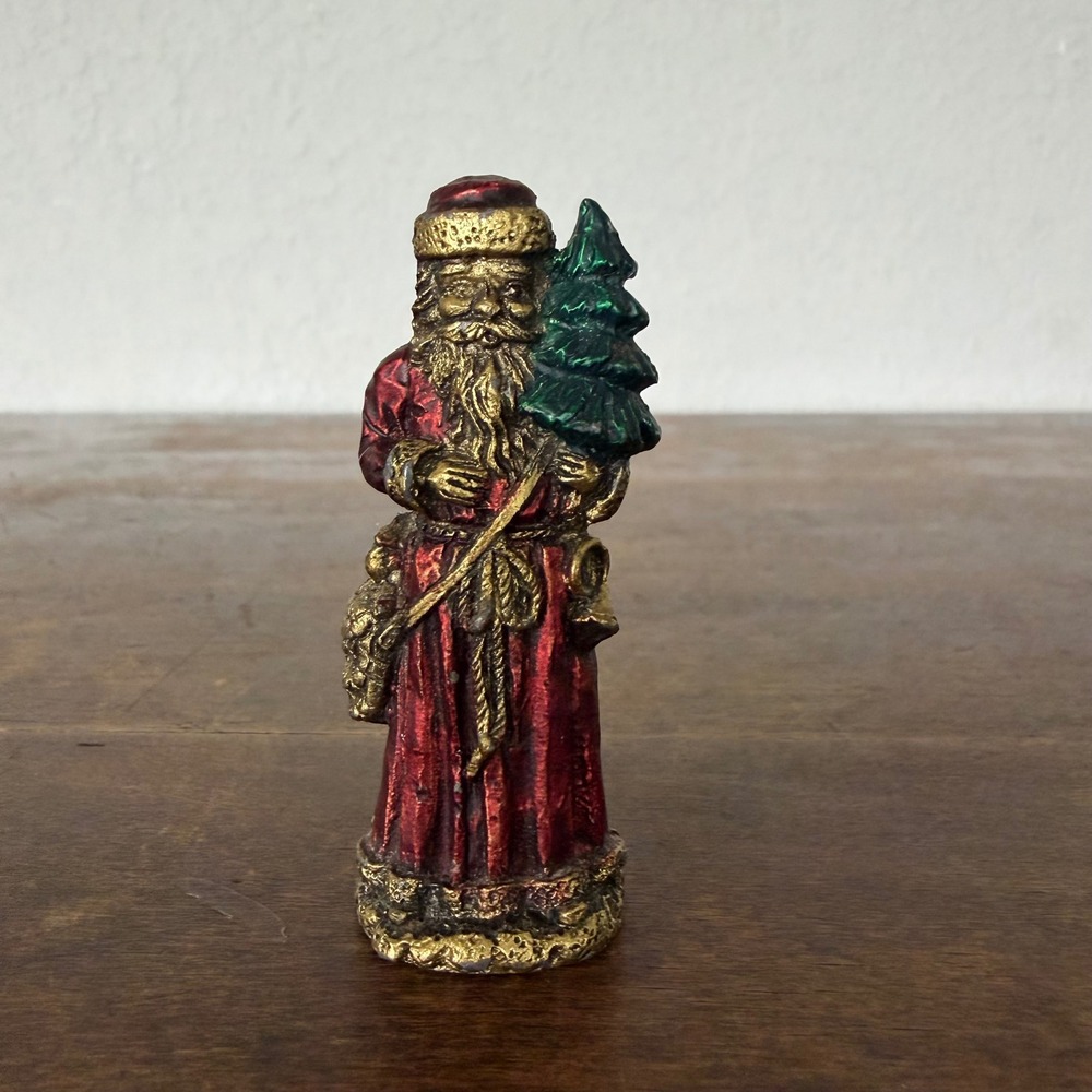 1990s Novelino Old World Pewter Collection 2.5" Santa Claus Christmas figurine